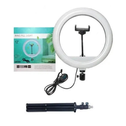 Lampă circulară 12 inchi, mobilă pentru video, foto, machiaj și streaming live