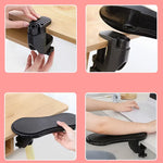 Suport pentru brat ergonomic pentru birou, rosu, ajustabil, din plastic ABS