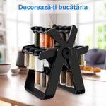 Set 18 recipiente condimente cu suport rotativ