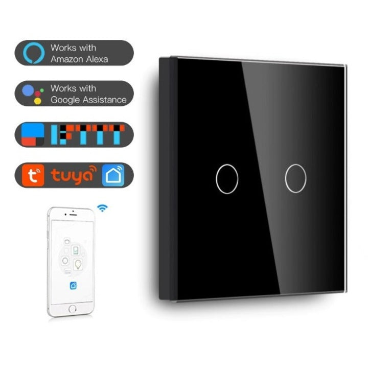Intrerupator touch iUni 1F, Sticla securizata, LED