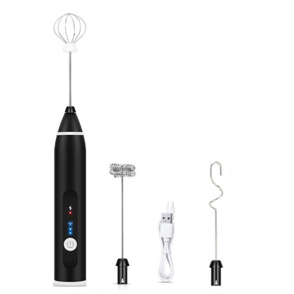 Tel electric, Incarcare USB, 3 capete interschimbabile, Negru