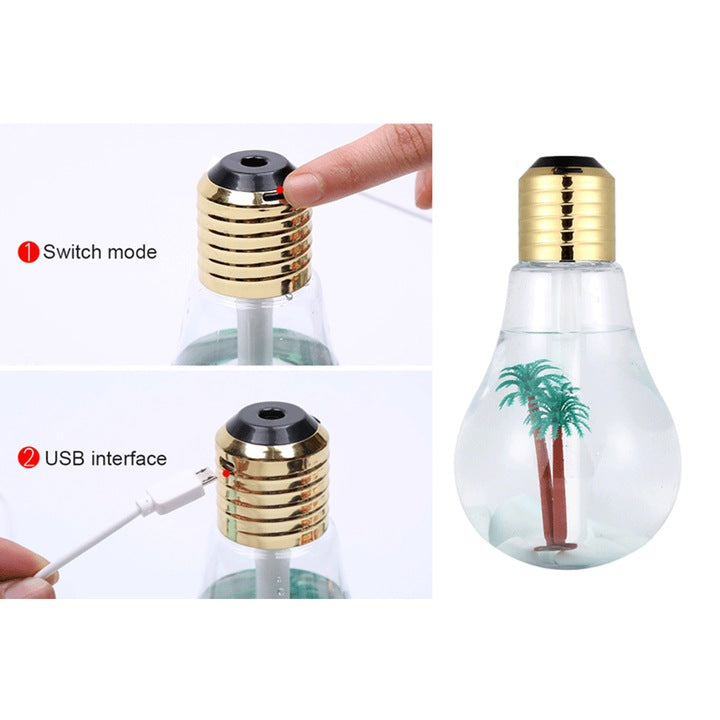 Umidificator difuzor uleiuri aromate bec lumina led Bulb