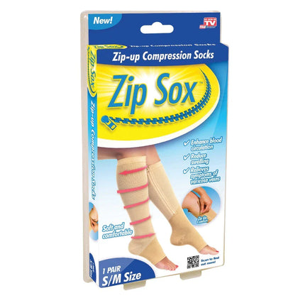 Sosete cu efect compresiv ZIP SOX, ajuta la circulatia sanguina in picioare