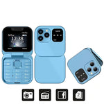 Telefon de buzunar pliabil Flip Phone 4.5 cm i16 Pro, Dual SIM, camera, Bluetooth MP4