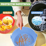 Tava silicon pentru copt, prajit, friteuza, 20x4.5 cm/ 16x4.5 cm