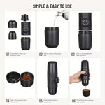Cafetiera Manuala Portabila Espresso - Fara Electricitate, 245g, 100ml, Compacta, Ideal Calatorii/Birou/Camping