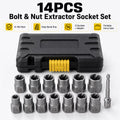 Set Extractoare Piulite si Suruburi, 14 Piese, Otel, Antiderapant