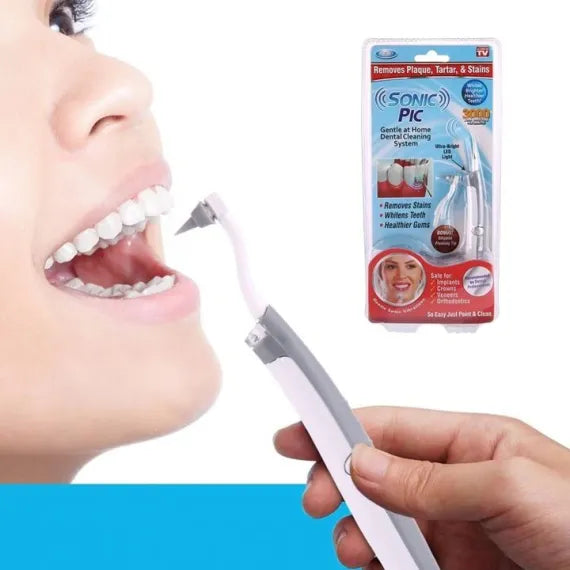 Curatare dentara cu ultrasunete Sonic Pic cu lumina led, 2 capete, 3000 vibratii