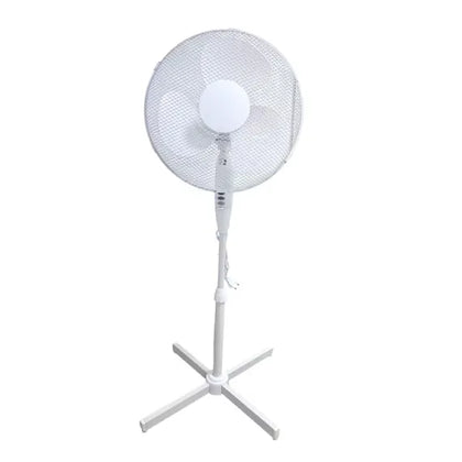 Ventilator cu picior 50w, 16inch, 3 viteze, inaltime reglabila, Alb