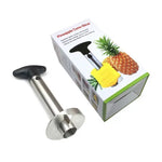 Dispozitiv manual pentru curatat si feliat ananas