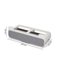 Raft cu organizator de condimente, 7 recipiente din sticla cu capac metalic alb/gri