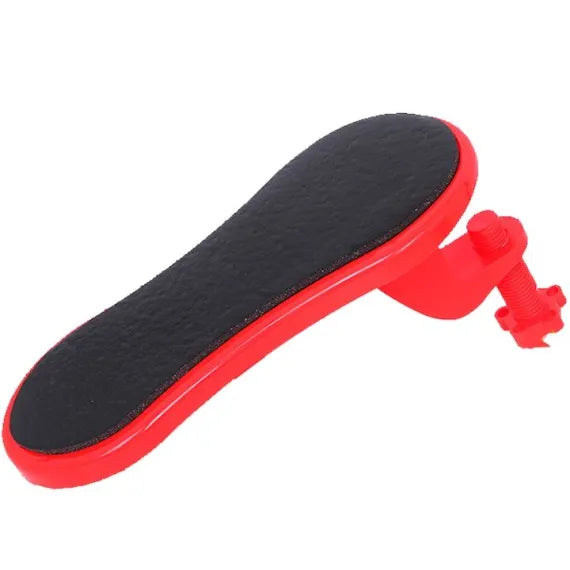 Suport pentru brat ergonomic pentru birou, rosu, ajustabil, din plastic ABS