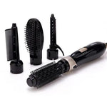 Perie de par cu uscator 4 in 1, Negru