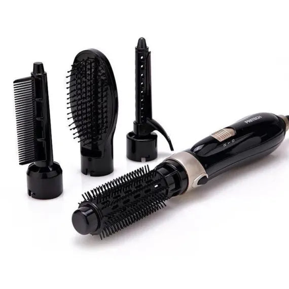 Perie de par cu uscator 4 in 1, Negru