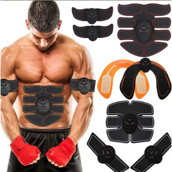 Aparat Tonifiere Muschi si Slabire, Stimulator muscular, Kit Smart Fitness EMS, multicolor, 5 moduri, intensitate variabila