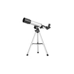 Telescop Astronomic Profesional, Cu Trepied Din Aluminiu, Distanta Focala 360mm Si Prisme De 90°, Argintiu