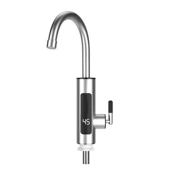 Robinet electric instant, Golxmse, 3000W, afisaj digital, protectie scurgeri, argintiu, RY-019