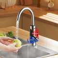 Robinet electric instant, Golxmse, 3000W, afisaj digital, protectie scurgeri, argintiu, RY-019