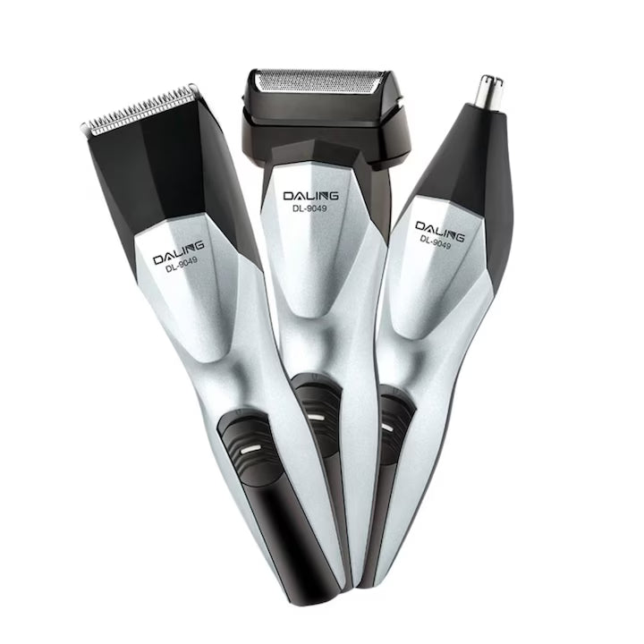 Aparat de tuns facial 3 in 1 Daling DL-9049 cu 3 capete detasabile