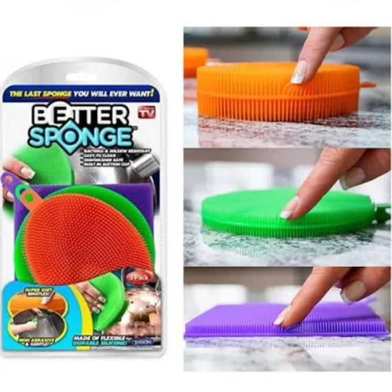 Burete din silicon pentru spalat, As Seen On TV, multicolor