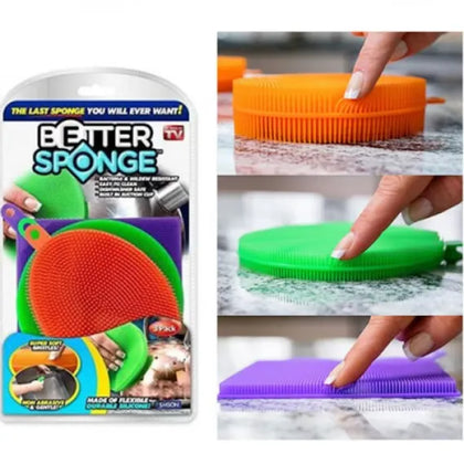 Burete din silicon pentru spalat, As Seen On TV, multicolor