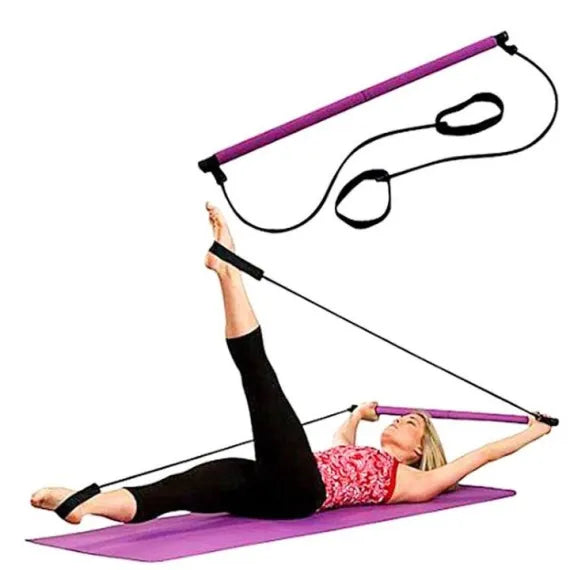 Bara Fitness cu Benzi Elastice Multifunctionala din Latex pentru Tonifiere Masa Musculara si Yoga