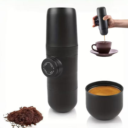 Cafetiera Manuala Portabila Espresso - Fara Electricitate, 245g, 100ml, Compacta, Ideal Calatorii/Birou/Camping