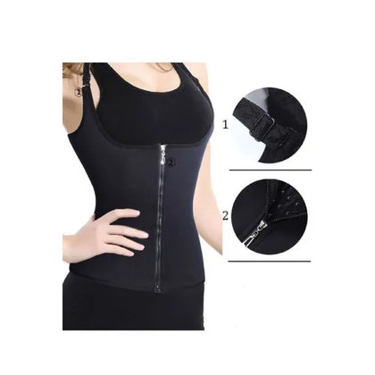 Corset SIKS Tip Vesta din Neopren pentru Slabit, Prindere Dubla