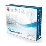 Ventilator cu picior 50w, 40 inch, 3 viteze, inaltime reglabila, Alb