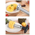 Dispozitiv manual pentru curatat si feliat ananas