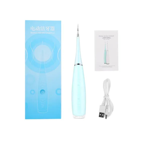 Scaler dentar electric portabil, 5 moduri ajustabile, albastru, 19.3x3cm