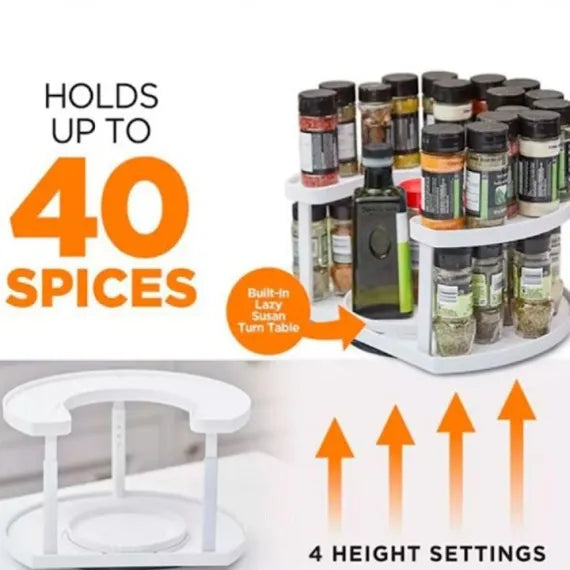 Suport rotativ cu 2 nivele pentru recipiente Spice Spinner