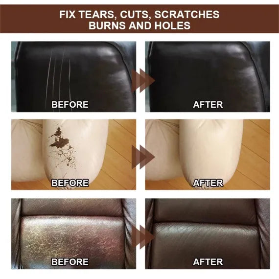 Set de 5 bucati/culori - Cremă de reparare a pielii auto, canapea auto, scaun auto, piele