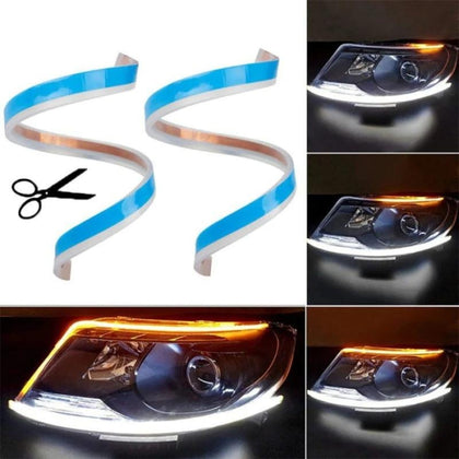 set 2 benzi led 45 cm secventiale pentru faruri
