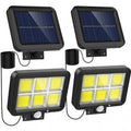 Set de 2 Lampi LED solara de exterior GL-8 COB - cu senzor de miscare