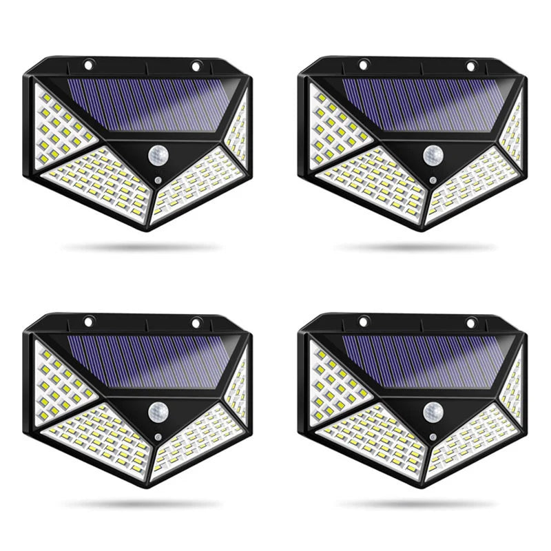 Set de 4 Lampi solare cu senzor de miscare, 100