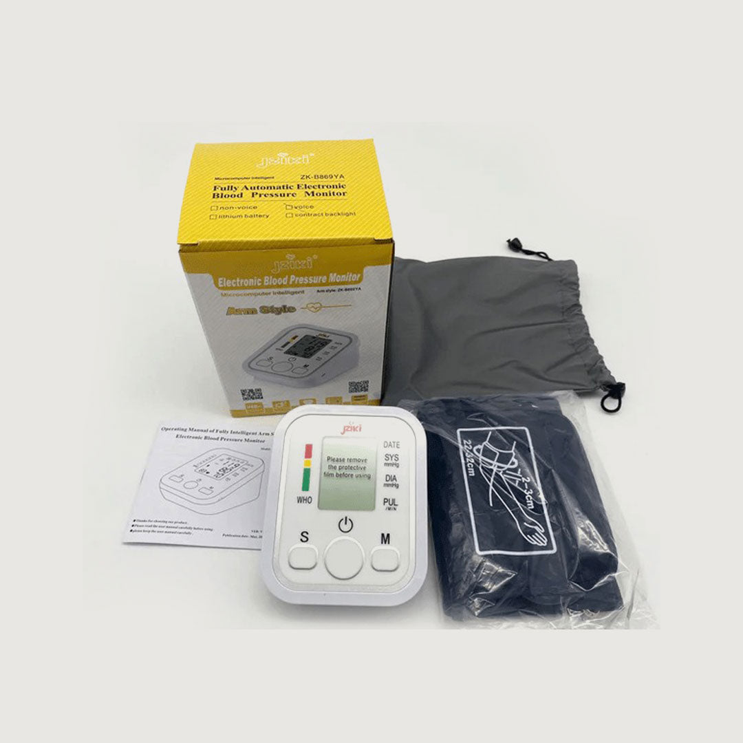 Tensiometru Digital de Brat, Precizie Mare, Afisaj LCD, Complet Automat, Manseta 22-32cm – Jizki
