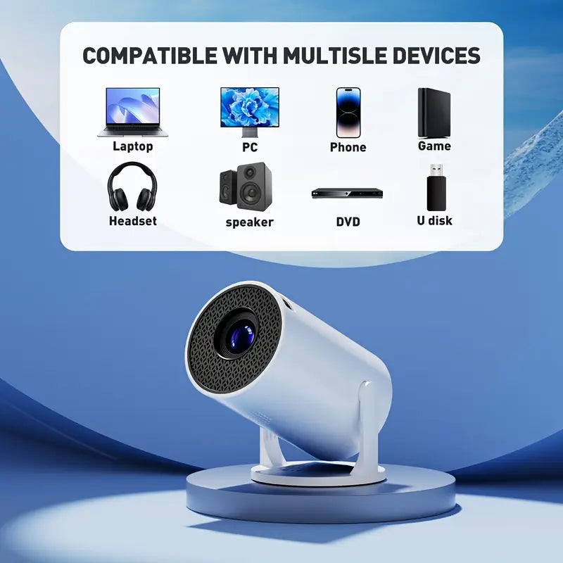 VideoProiector Portabil, proiectie din pc/telefon filme, muzica, evenimente sportive, HD