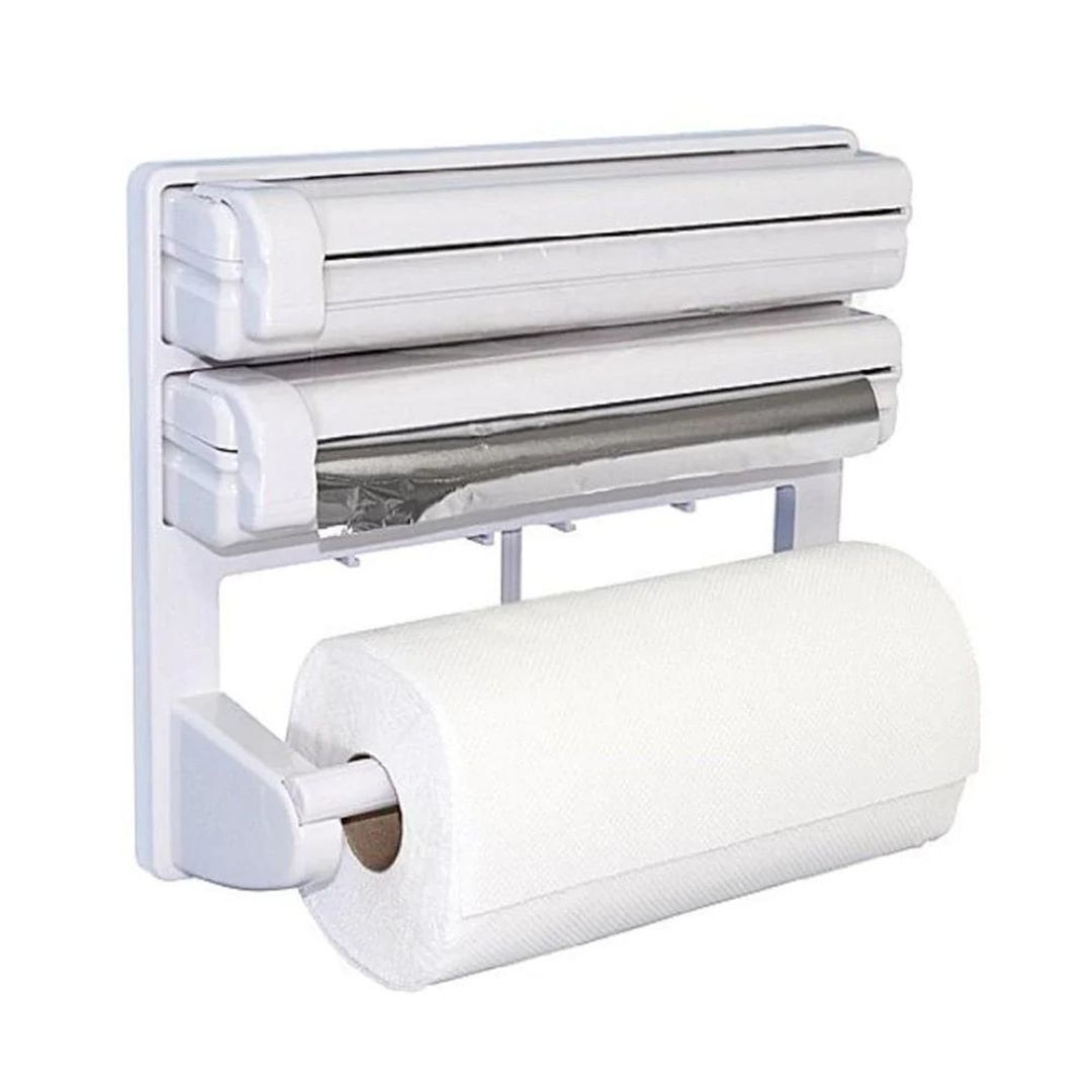 Dispenser triplu de bucatarie pentru hartie, folie aluminiu si folie stretch 2