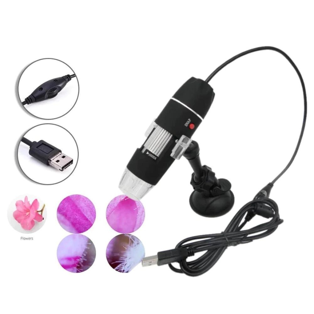 Microscop digital portabil 500X, USB, foto-video, 8 LED-uri, zoom digital 5X 2